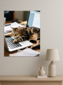 Постер на холсте &amp;quot;Кот на клавиатуре&amp;quot;