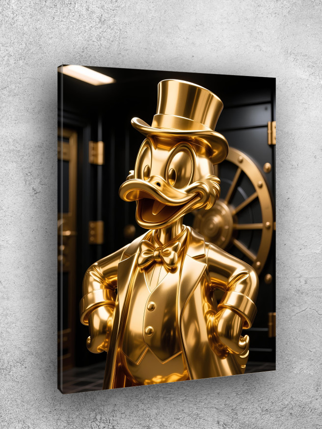 Постер на холсте &amp;quot;Золотой Скрудж в банке&amp;quot;