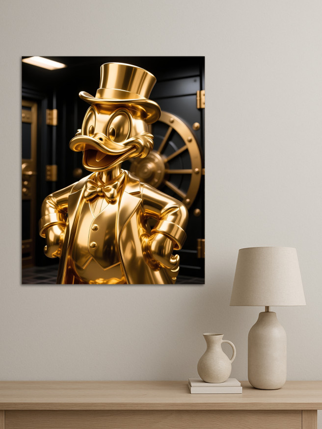 Постер на холсте &amp;quot;Золотой Скрудж в банке&amp;quot;