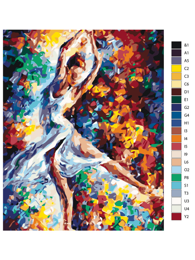 Raqamlar bo&amp;#039;yicha rasm &amp;quot;Aqlli balerina&amp;quot;