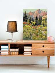 Raqamlar bo&#039;yicha rasm &quot;Yozgi o&#039;rmon manzarasi&quot;