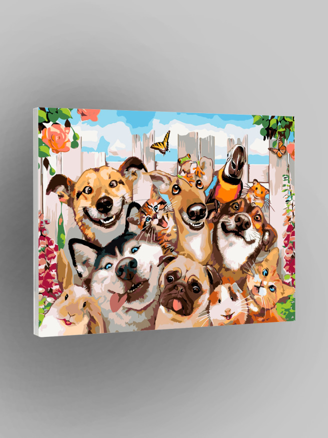 Raqamlar bo&amp;#039;yicha rasm &amp;quot;Kuchuklar va hayvonlar&amp;quot;