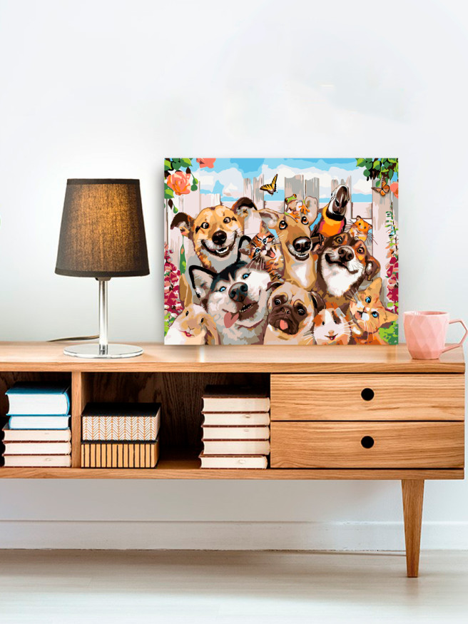 Raqamlar bo&amp;#039;yicha rasm &amp;quot;Kuchuklar va hayvonlar&amp;quot;