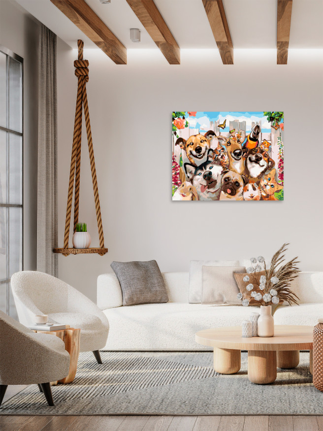 Raqamlar bo&amp;#039;yicha rasm &amp;quot;Kuchuklar va hayvonlar&amp;quot;