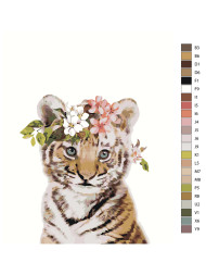 Raqamlar bo&#039;yicha rasm &quot;Yo&#039;lbars bolasi&quot;