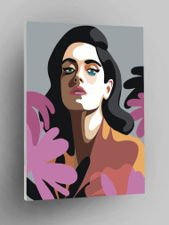 Картина по номерам "Девушка с цветами"