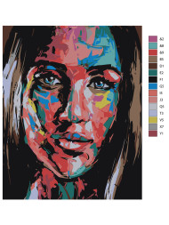 Картина по номерам &amp;quot;Красивая девушка&amp;quot;