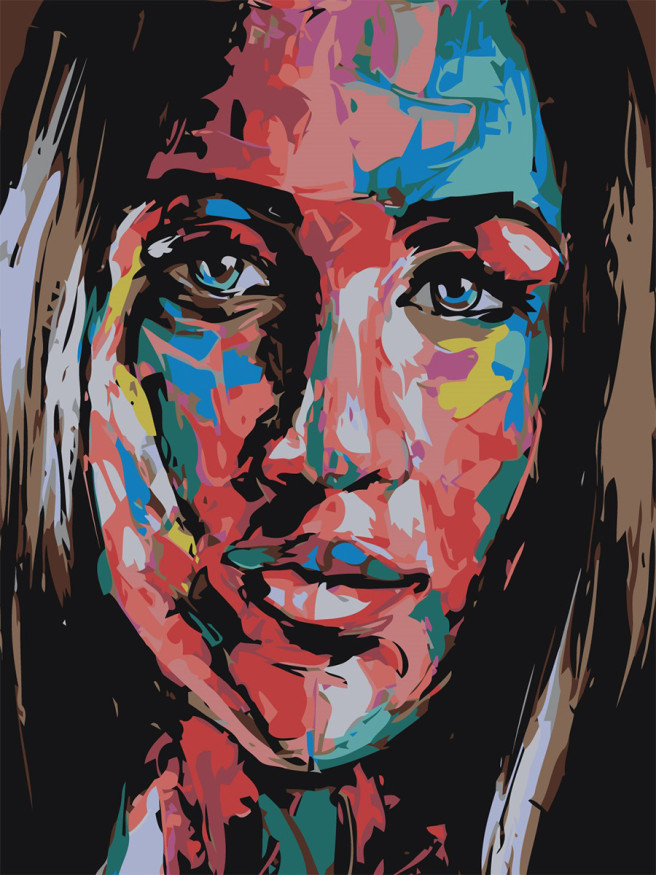 Картина по номерам &amp;quot;Красивая девушка&amp;quot;