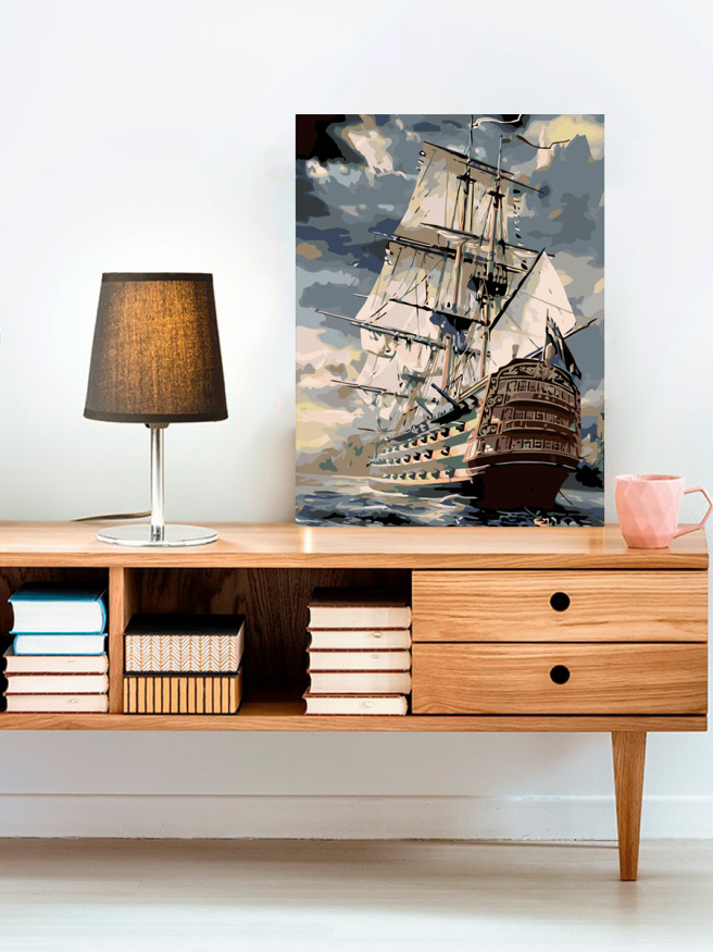 Raqamlar bo&amp;#039;yicha rasm &amp;quot;Dengizdagi kema&amp;quot;