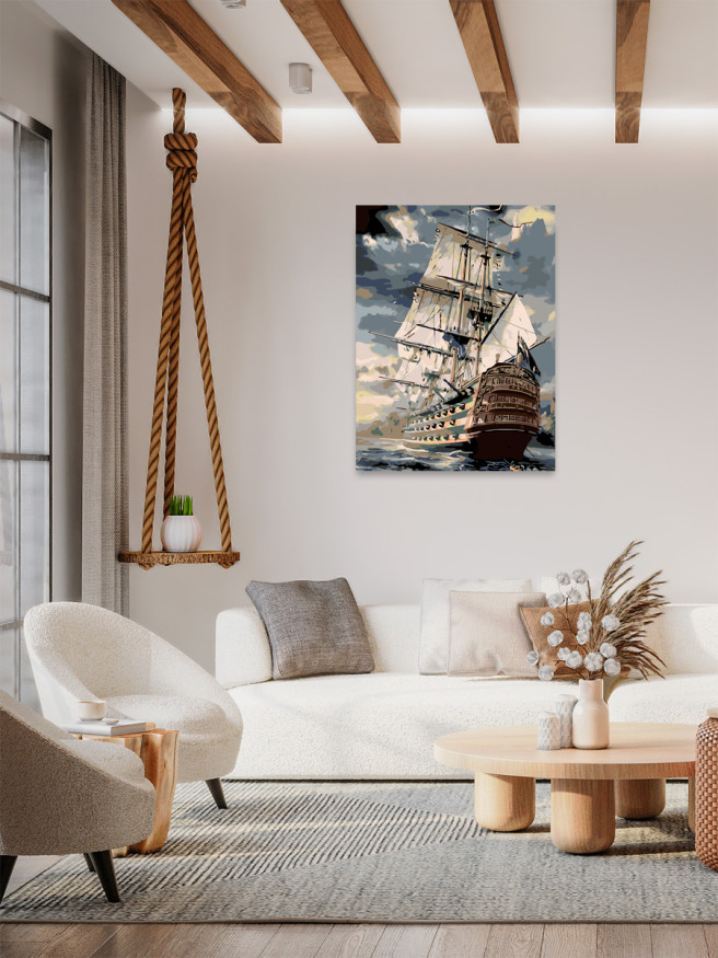 Raqamlar bo&amp;#039;yicha rasm &amp;quot;Dengizdagi kema&amp;quot;