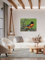 Raqamlar bo&#039;yicha rasm &quot;Gulli qush&quot;