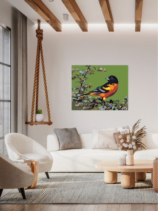 Raqamlar bo&amp;#039;yicha rasm &amp;quot;Gulli qush&amp;quot;