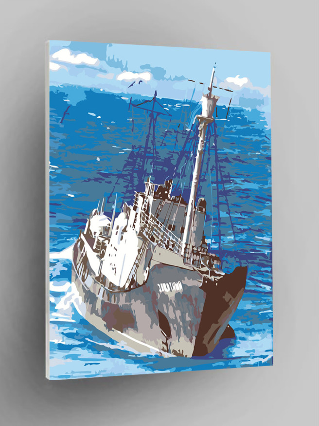 Raqamlar bo&amp;#039;yicha rasm &amp;quot;Dengizda kema&amp;quot;