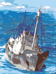 Картина по номерам &amp;quot;Корабль в море&amp;quot;