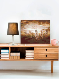 Raqamlar bo'yicha rasm "Beshta oq ot"