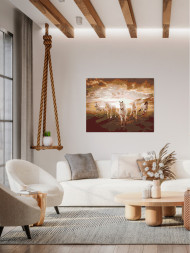 Raqamlar bo'yicha rasm "Beshta oq ot"