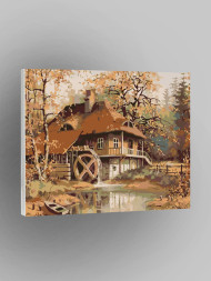 Raqamlar bo&#039;yicha rasm &quot;O&#039;rmondagi uy&quot;