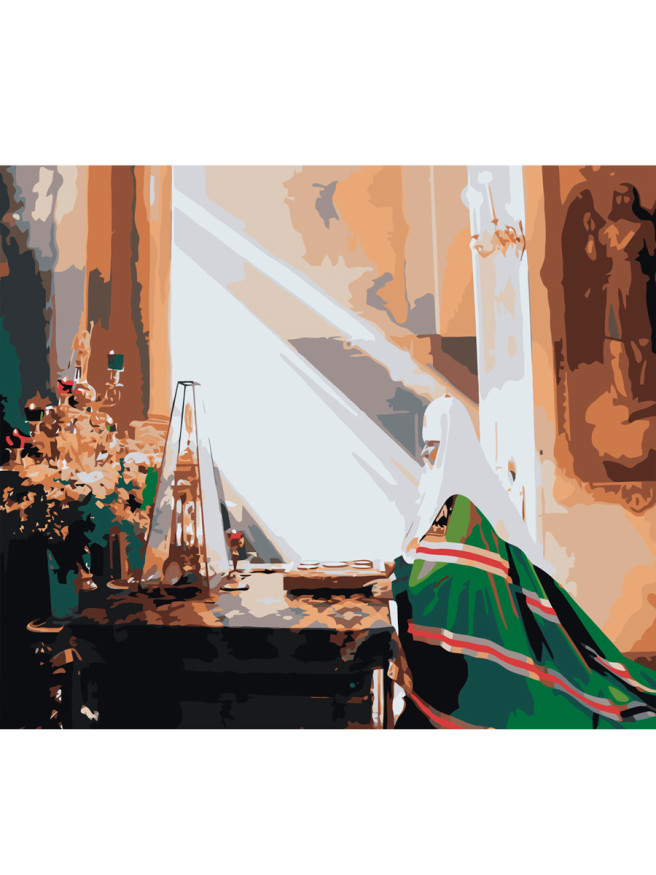 Картина по номерам &amp;quot;Монах молится&amp;quot;