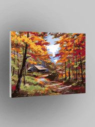 Raqamlar bo&#039;yicha rasm &quot;Kuzgi o&#039;rmondagi uycha&quot;