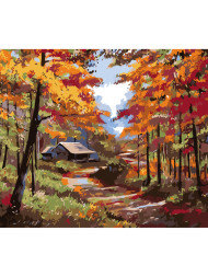 Raqamlar bo&#039;yicha rasm &quot;Kuzgi o&#039;rmondagi uycha&quot;