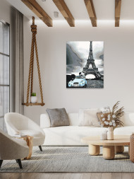 Картина по номерам &amp;quot;Машина у Эйфелевой Башни&amp;quot;