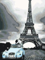 Картина по номерам &amp;quot;Машина у Эйфелевой Башни&amp;quot;