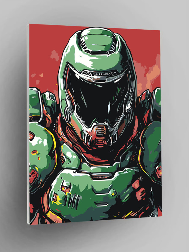 Raqamlar bo&amp;#039;yicha rasm &amp;quot;Yashil kostyumdagi jangchi&amp;quot;