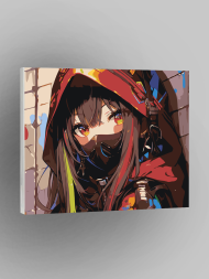 Raqamlar bo'yicha rasm "Chiroyli anime qiz"