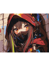 Raqamlar bo'yicha rasm "Chiroyli anime qiz"