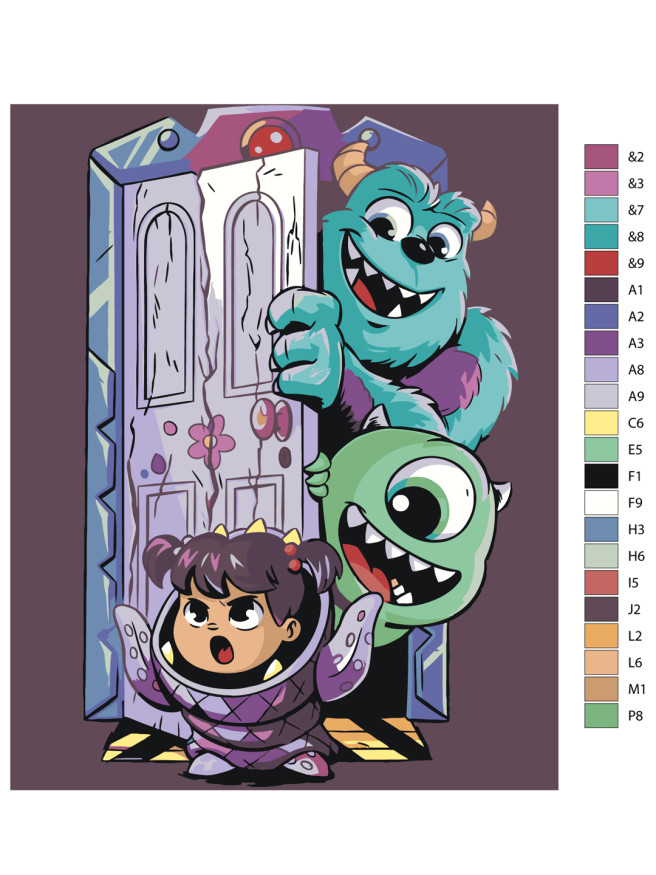 Raqamlar bo&amp;#039;yicha rasm &amp;quot;Hayvonlar korporatsiyasi&amp;quot;