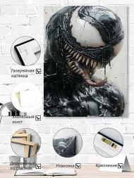 Holstga bosilgan poster &quot;G‘azabli Venom&quot;