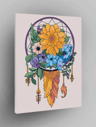 Raqamlar bo‘yicha rasm &quot;Gulli tushlar tutqichi&quot;