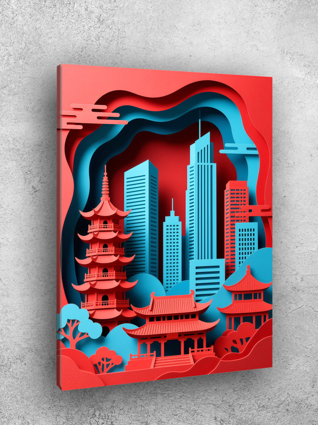 Holstga bosilgan poster &amp;quot;Sharq va zamonaviyat uyg‘unligi&amp;quot;