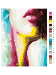 Raqamlar bo&#039;yicha rasm &quot;Yorqin uslubdagi qiz&quot;