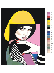 Raqamlar bo'yicha rasm "Go'zal qiz"