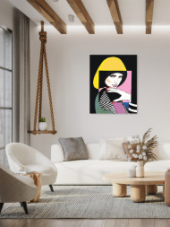 Raqamlar bo'yicha rasm "Go'zal qiz"