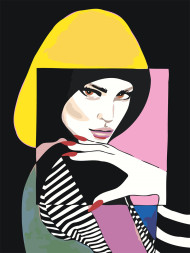 Raqamlar bo'yicha rasm "Go'zal qiz"