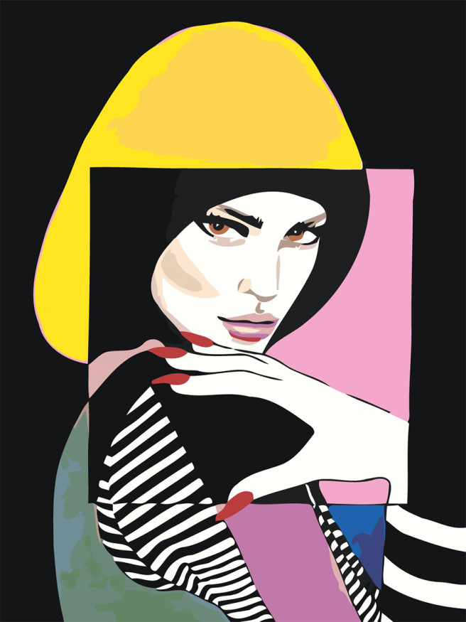 Картина по номерам &amp;quot;Красивая девушка&amp;quot;