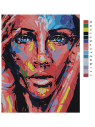 Картина по номерам &amp;quot;Голубоглазая девушка&amp;quot;