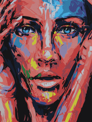 Картина по номерам &amp;quot;Голубоглазая девушка&amp;quot;