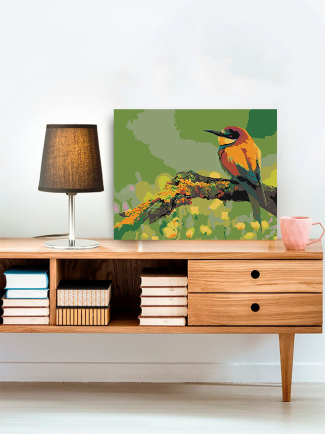 Картина по номерам &amp;quot;Птичка на ветке&amp;quot;