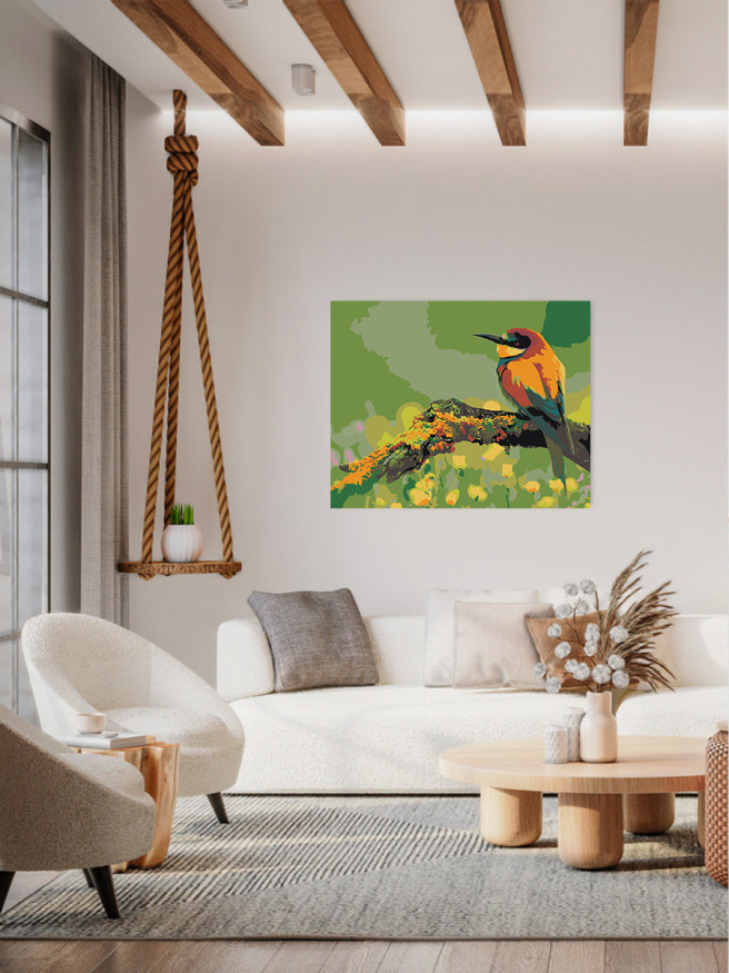 Картина по номерам &amp;quot;Птичка на ветке&amp;quot;