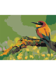 Raqamlar bo&#039;yicha rasm &quot;Filialdagi qush&quot;