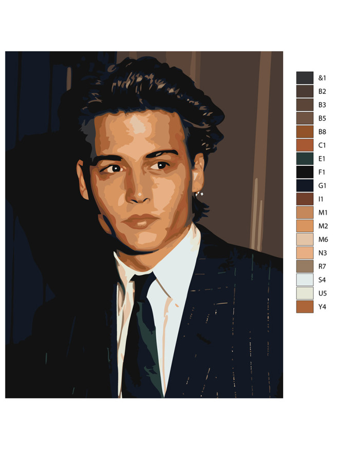 Raqamlar bo&amp;#039;yicha rasm &amp;quot;Yosh Jonni Depp&amp;quot;