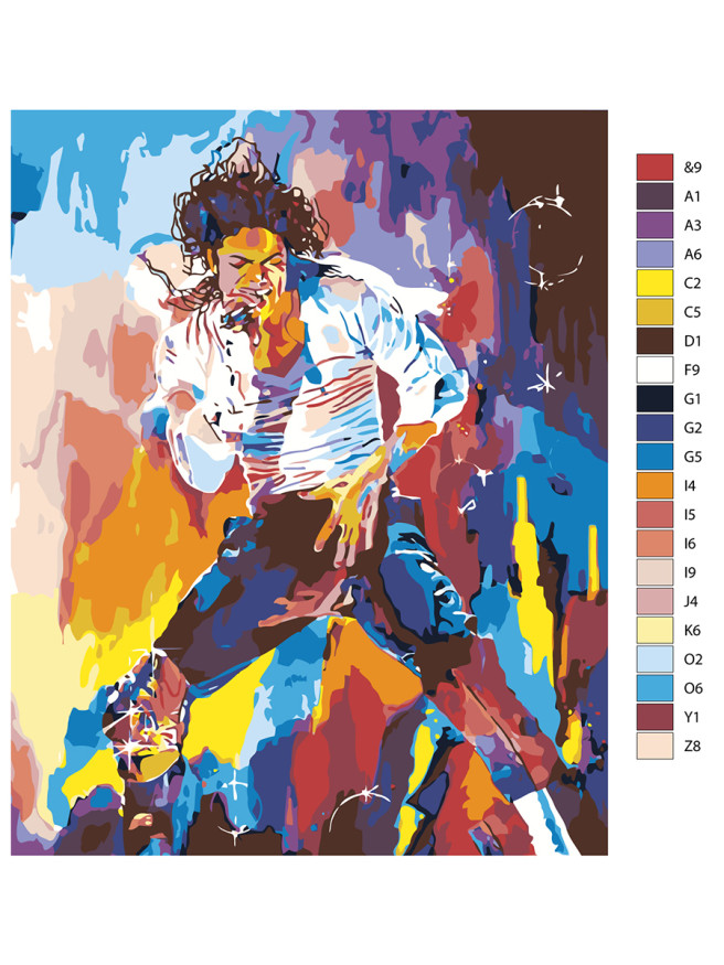 Картина по номерам &amp;quot;Майкл Джексон&amp;quot;