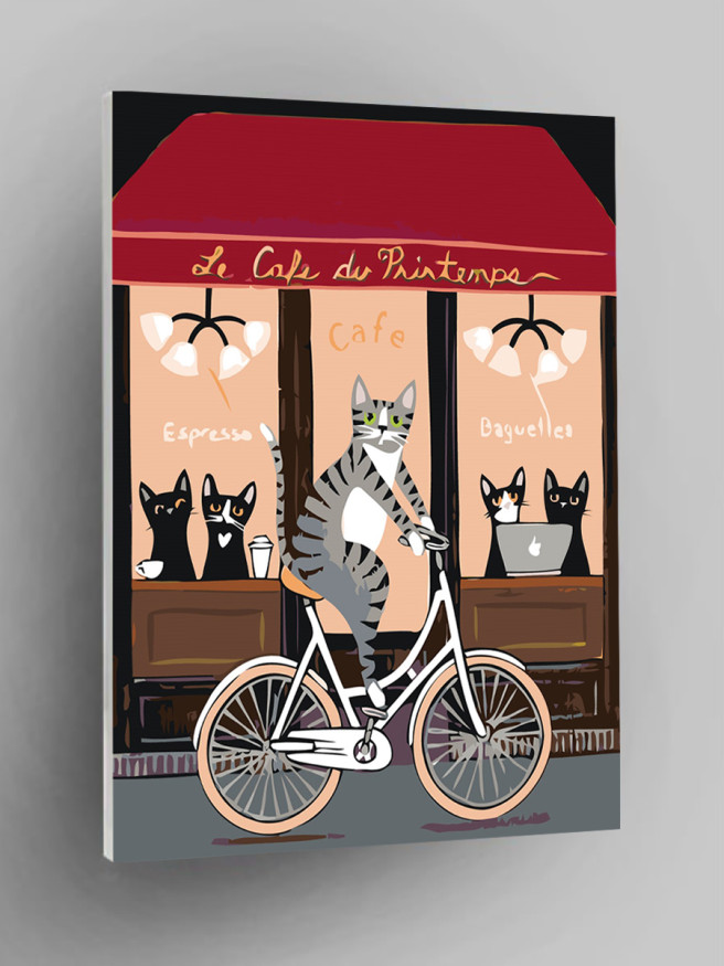 Raqamlar bo&amp;#039;yicha rasm &amp;quot;Velosipedda mushuk&amp;quot;