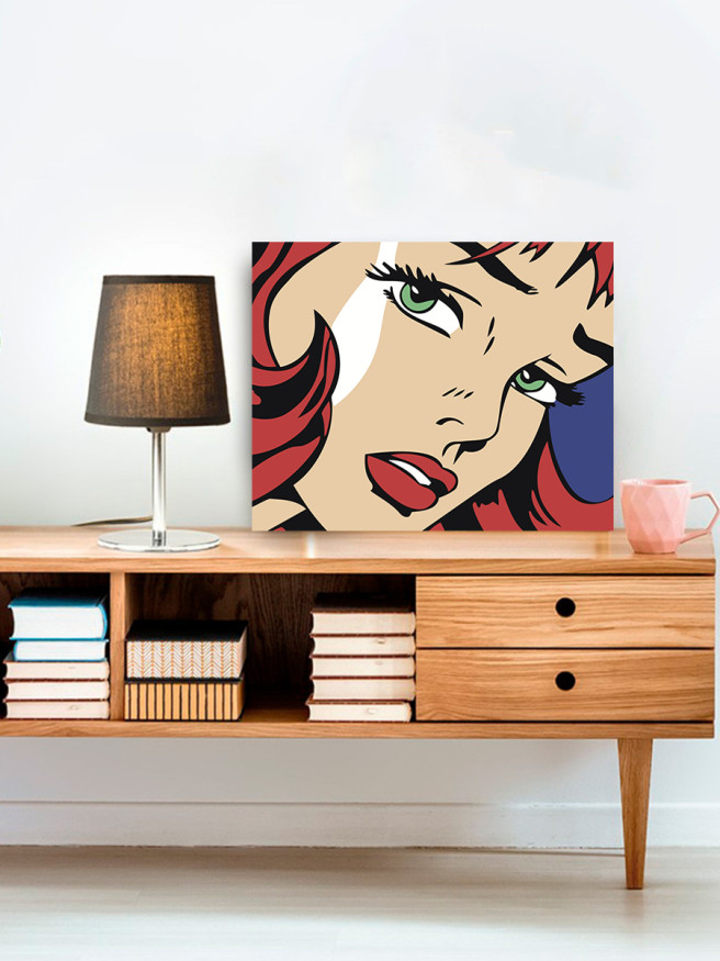 Картина по номерам &amp;quot;Зеленоглазая девушка&amp;quot;