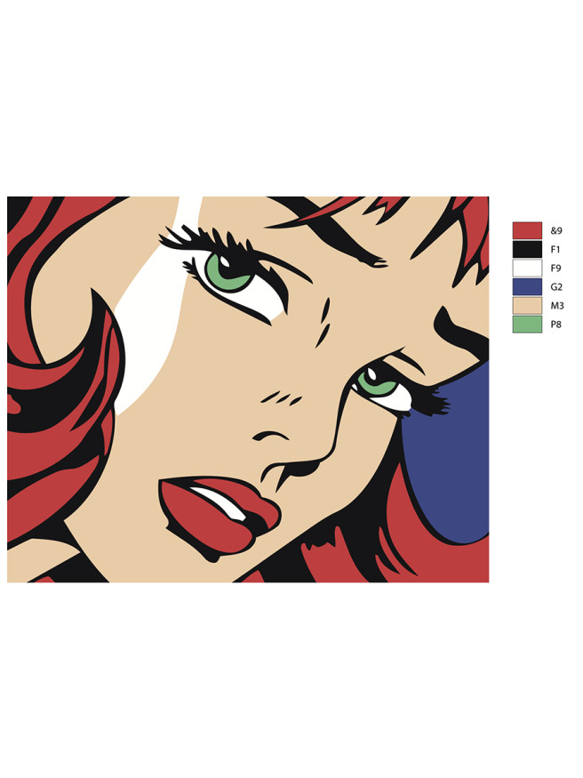 Картина по номерам &amp;quot;Зеленоглазая девушка&amp;quot;