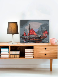 Картина по номерам &amp;quot;Корабль с красными парусами&amp;quot;