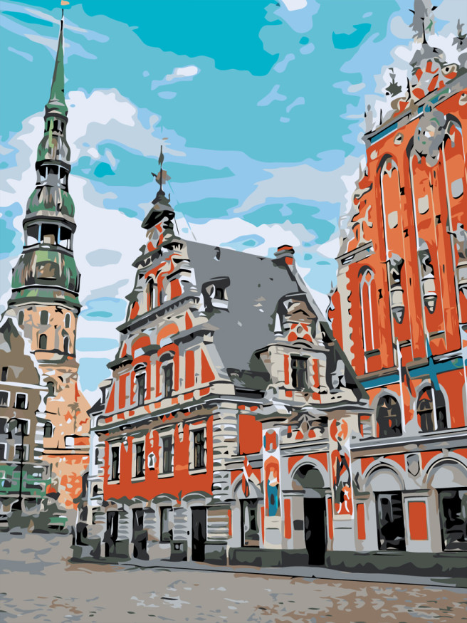 Картина по номерам &amp;quot;Пейзаж города&amp;quot;